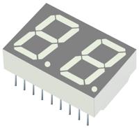 da56-51surkwa DA56-51SURKWA Kingbright 2 Digit 7-Segment LED Display, CA Red 100 mcd RH DP 14.2mm