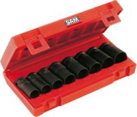 76nsj8 SAM 17 mm, 18.5 mm, 20 mm, 21.5 mm, 23 mm, 24.5 mm, 26 mm, 27.5 mm, 1/2 in Drive Impact Socket
