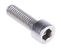 281-120 RS PRO Plain Stainless Steel Hex Socket Cap Screw, DIN 912, M6 x 20mm