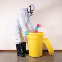 edr1600syl Eagle Lab Packs with Screw-On Lid 5gal Yellow Hinged High Density Polyethylene Waste Bin