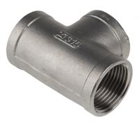 499-3007 RS PRO Stainless Steel Pipe Fitting, Tee Circular Tee, Female G 1in x Female G 1in x Female G 1in