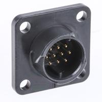 hr34b-12wra-10p Hirose Circular Connector, 10 Contacts, Panel, Miniature Connector, Socket, Male, IP67, IP68, HR34B Series
