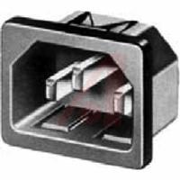 61004115 Schurter C14 Snap-In IEC Connector Male, 10A, 250 V