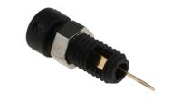 930308700 Hirschmann Test & Measurement Black Female Banana Socket, 2mm Connector, Solder Termination, 6A, 60V dc, Gold, Nickel