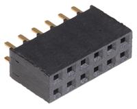 ssw-106-01-g-d Samtec SSW Series Straight Through Hole Mount PCB Socket, 12-Contact, 2-Row, 2.54mm Pitch, Solder Termination