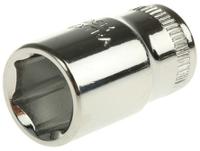 6700sm-4 Bahco 1/4 in Drive 4mm Standard Socket, 6 point, 24.7 mm Overall Length