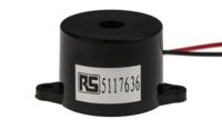 511-7636 RS PRO 90dB Panel Mount Continuous Internal Piezo Buzzer, 33 x 23 x 17mm, 3V dc Min, 16V dc Max
