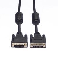 11045555-10 Roline, Male DVI-D Dual Link to Male DVI-D Dual Link Cable, 5mBlack sheath