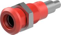 643042-22 Staubli Red Socket Test Socket, Solder Termination, 25A, 30V ac, Nickel Plating