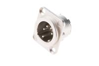 nc4md-lx Neutrik Panel Mount XLR Connector, Male, 50 V, 4 Way, Silver over Nickel Plating