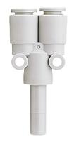 kq2u12-99a SMC KQ2 Series Y Tube-to-Tube Adaptor, Push In 12 mm to Push In 12 mm, Tube-to-Tube Connection Style
