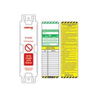 lad-fr-eith-l12-a Brady Red on White Safety Ladder Tag, French Language, 1 per Pack
