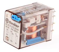 553290120040 Finder Plug In Power Relay, 12V dc Coil, 10A Switching Current, DPDT