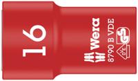 05004960001 Wera 3/8 in Drive 16mm Insulated Standard Socket, 6 point, VDE/1000V, 46 mm Overall Length