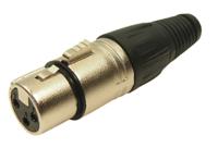 208-0608 RS PRO Cable Mount XLR Connector, Female, 3 Way, Silver Plating