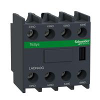 ladn40g Schneider Electric Auxiliary Contact Block, 4 Contact, 4NO, Front Mount, TeSys LADN