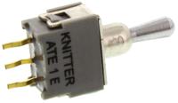 ate1e KNITTER-SWITCH Toggle Switch, PCB Mount, On-Off-On, SPDT, Through Hole Terminal, 48V