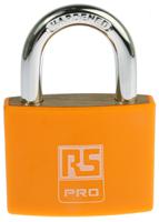 781-6010 RS PRO Key Brass Padlock, 6mm Shackle, 43mm Body