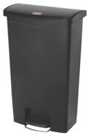 1883613 Rubbermaid Commercial Products Slim Jim 68L Black Pedal Polyethylene Waste Bin
