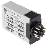 178-5021 RS PRO Plug In Timer Relay, 12 → 240V ac/dc, 0.1 s → 100days, DPDT