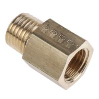 0164-14-13 Legris Straight Threaded Adaptor, NPT 1/4 Male to G 1/4 Female, Threaded Connection Style