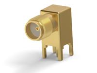 5-1814400-2 TE Connectivity 5-1814400 Series Socket Board Mount Coaxial PCB Connector, Solder, Through Hole Termination, Right