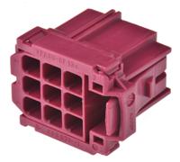 5-968971-1 TE Connectivity, AMP MCP 2.8 Automotive Connector Socket Purple Panel Mount 9 Way