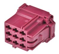 5-968971-1 TE Connectivity, AMP MCP 2.8 Automotive Connector Socket Purple Panel Mount 9 Way