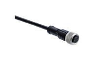 m12a-04bffm-sl8d01 Amphenol Industrial Female 4 way M12 to 4 way Free End Sensor Actuator Cable, 1 m