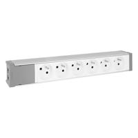 0-734-02 Legrand NF Socket 6 Gang Trailing Socket, No, 16A