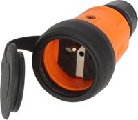 9837554 brennenstuhl French Mains Plug & Socket, 16A Black, Orange, Cable Mount, 250 V