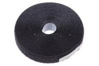 890-4225 RS PRO Black Hook & Loop Tape, 20mm x 5m