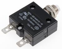 w54-xb1a4a10-10 TE Connectivity Thermal Circuit Breaker - W54  Single Pole 250V ac Voltage Rating, 10A Current Rating