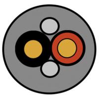 7004600100 Belden70046 Series 2 Core Speaker Cable, 2.5 mm² CSA, 7.3mm od, 100m, Black