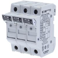 chcc3diu Eaton 30A Rail Mount Fuse Holder for 10 x 38mm Fuse, 3P, 600V ac
