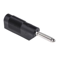 930729100 Hirschmann Test & Measurement Black Male Banana Plug, 4 mm Connector, Screw Termination, 30A, 60V dc, Nickel Plating
