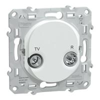 s320451 White Male Socket, Flush Mount