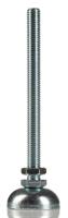 3842536470 Bosch Rexroth M12 Thread Galvanised Steel Adjustable Foot, 44mm 10mm Groove