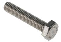 190-197 RS PRO Plain Stainless Steel, Hex Bolt, M6 x 30mm