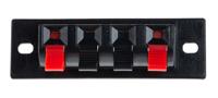 392-683 RS PRO Panel Mount Speaker Terminal Socket, 4 Way, 3ABlack, Quick Connect Termination