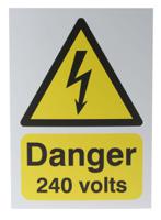 763-1535 RS PRO Electrical Hazard Warning Sign (English)