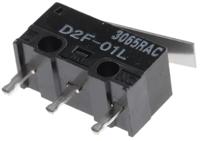 d2f-01l Omron Hinge Lever Micro Switch, PCB Terminal, 100 mA @ 30 V dc, SPDT, IP40