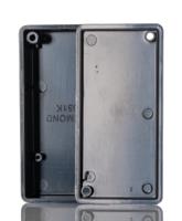 1551krbk Hammond 1551 Series Black ABS Enclosure, IP54, Flanged, Black Lid, 20 x 80 x 40mm