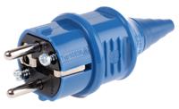 10838 MENNEKES French / German Mains Plug, 16A Blue, Cable Mount Thermoplastic Screw, 230 V