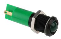 210-484 RS PRO Green Panel Mount Indicator, 12V dc, 14mm Mounting Hole Size, Solder Tab Termination