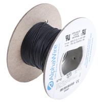 6710-bk005 Alpha Wire Ecogen Ecowire Series Black 0.08 mm² Hook Up Wire, 28 AWG, 7/0.12 mm, 30m, MPPE Insulation, 6710 BK005