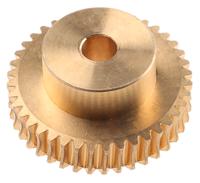 521-6963 RS PRO Bronze 1 Module Worm Wheel Gear 40 Tooth26mm Hub Dia., 40mm Pitch Dia. 16.5mm Face