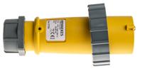 277 MENNEKES, AM-TOP IP67 Yellow Cable Mount 3P Industrial Power Plug, Rated At 16A, 110 V