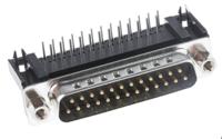 119998-3052 ITT Cannon ZD 25 Way Right Angle Through Hole D-sub Connector Plug, 2.77mm Pitch