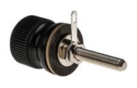 444-781 RS PRO Black Terminal Post, 3kV, 30A, M6 Thread